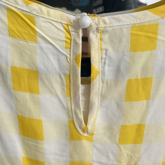 Pretty Garden yellow Plaid dress NWT - Picture 7 of 8